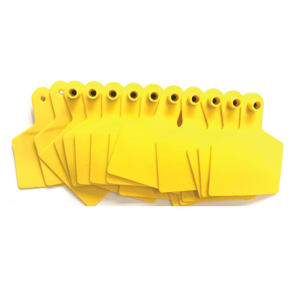 100X Cattle Ear Tags 7.5X10cm Set Xl Yellow Blank Cow Sheep Livestock Labels Livestock Ear Tags