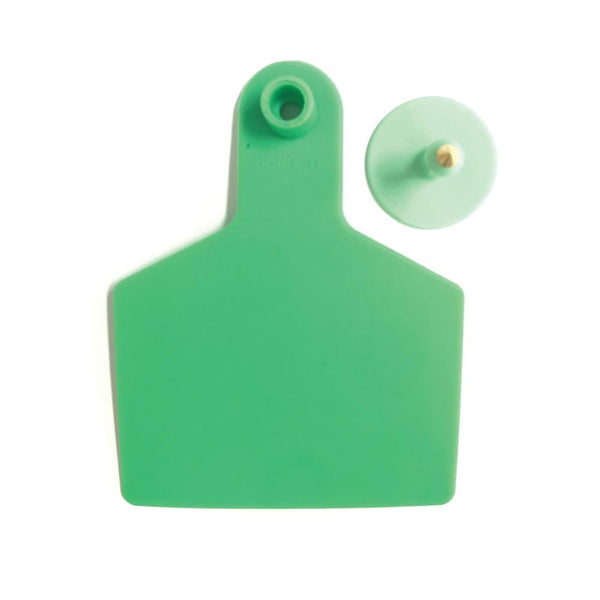 100X Cattle Ear Tags 7.5X10cm Set Xl Green Blank Cow Sheep Livestock Labels Livestock Ear Tags
