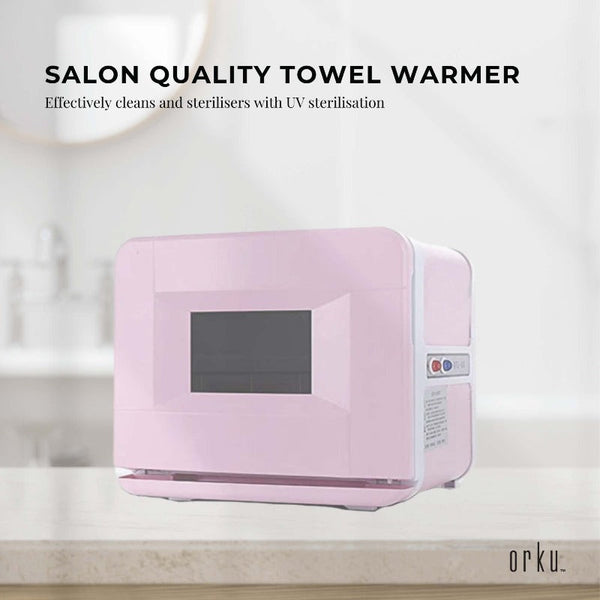 Salon Dryers & Steamers Orku 8L Pink Electric Towel Warmer Uv Steriliser Cabinet Small Hot Heater Sanitiser