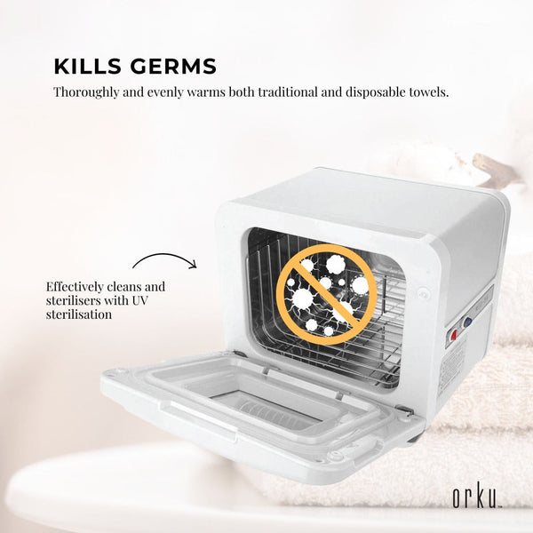 Salon Dryers & Steamers Orku 8L White Electric Towel Warmer Uv Steriliser Cabinet Small Hot Heater Sanitiser