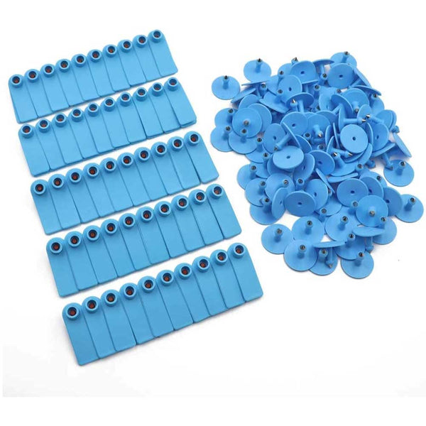 100X Cattle Ear Tags 5X2cm Set Small Blue Cow Sheep Pig Blank Livestock Labels Livestock Ear Tags