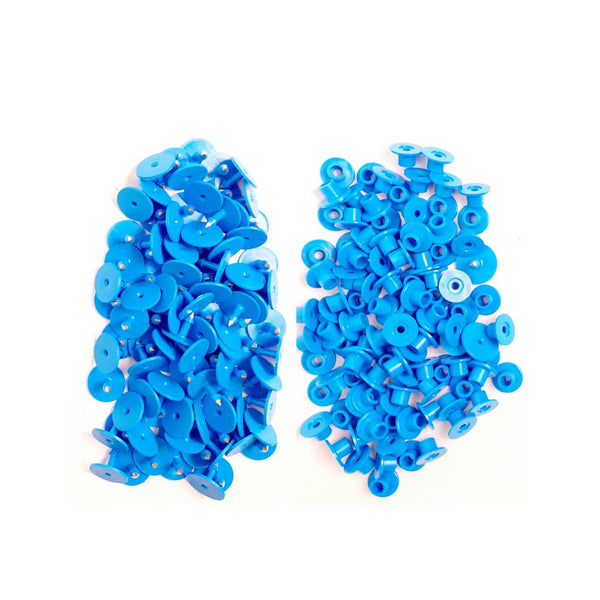 100X Cattle Ear Tags Set Round Blue Pig Sheep Goat Small Blank Livestock Label Livestock Ear Tags