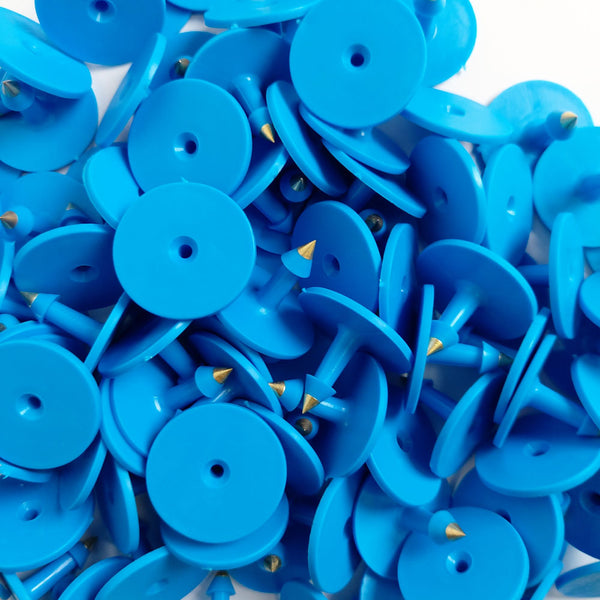 100X Cattle Ear Tags Set Round Blue Pig Sheep Goat Small Blank Livestock Label Livestock Ear Tags