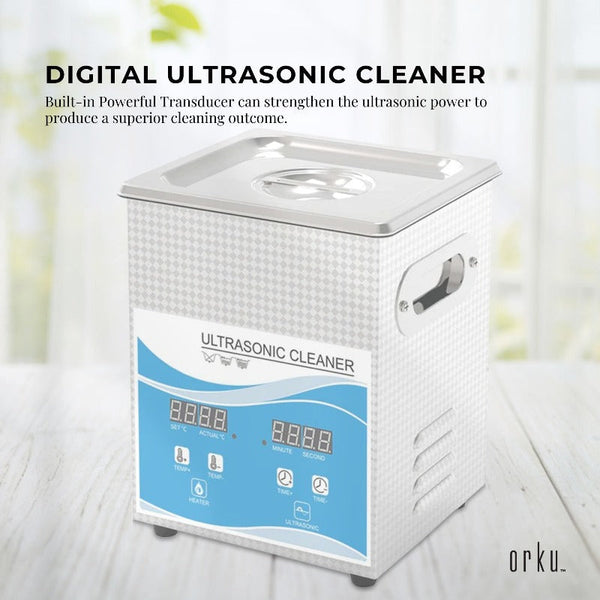 2L Digital Ultrasonic Cleaner Jewelry Sonic Bath Degas Parts Cleaning Cleaners & Polish
