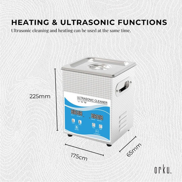 2L Digital Ultrasonic Cleaner Jewelry Sonic Bath Degas Parts Cleaning Cleaners & Polish