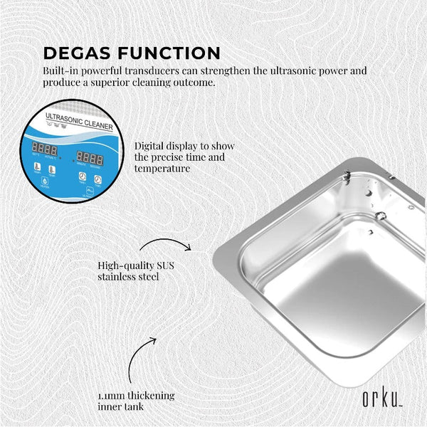 2L Digital Ultrasonic Cleaner Jewelry Sonic Bath Degas Parts Cleaning Cleaners & Polish