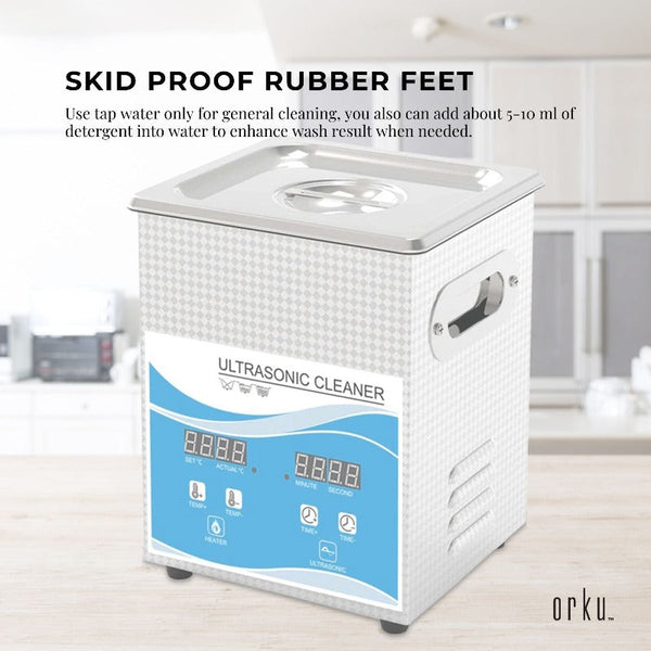 2L Digital Ultrasonic Cleaner Jewelry Sonic Bath Degas Parts Cleaning Cleaners & Polish
