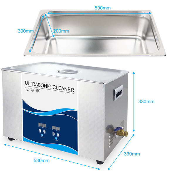 Veile Studios 30L Digital Ultrasonic Cleaner Jewelry Sonic Bath Degas Parts Cleaning Cleaners & Polish
