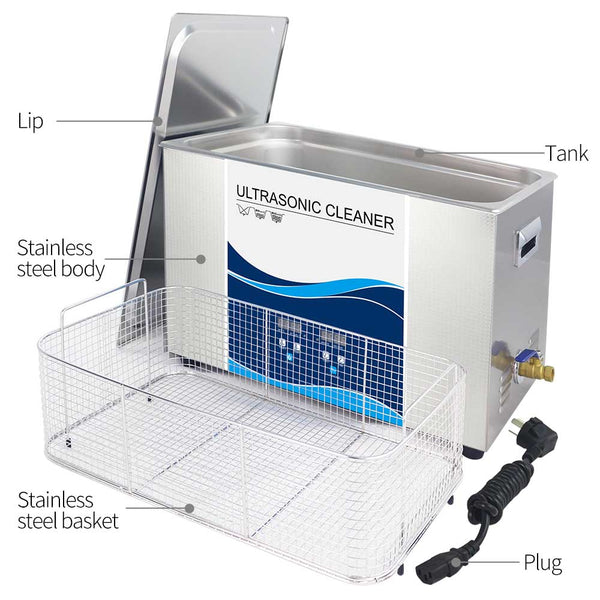 Veile Studios 30L Digital Ultrasonic Cleaner Jewelry Sonic Bath Degas Parts Cleaning Cleaners & Polish
