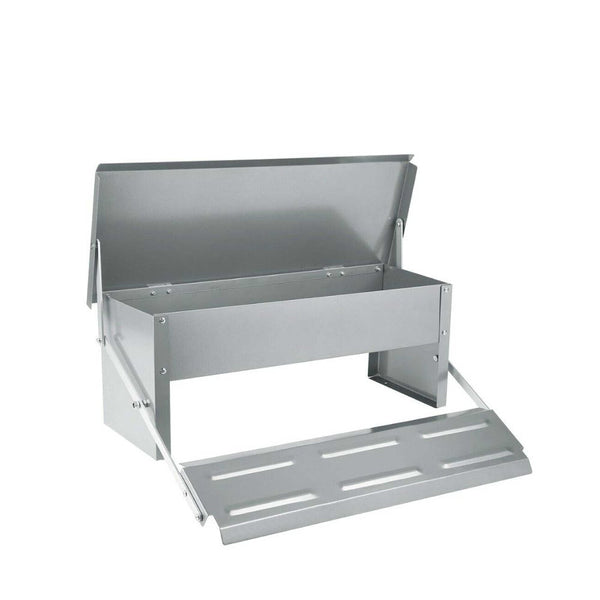 Backyard Poultry Feeders Rooster Farms 8L Automatic Chook Chicken Feeder Poultry Treadle Aluminium Metal Coop