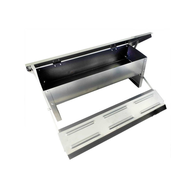 6.5L Automatic Chook Chicken Feeder Poultry Treadle Galvanised Metal Coop Backyard Poultry Feeders