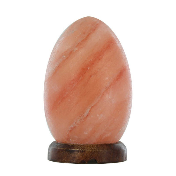 Orku 12V 12W Egg Himalayan Pink Salt Lamp Carved Rock Crystal Light Bulb On/Off Switch Lamps