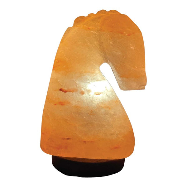 Orku 12V 12W Horse Himalayan Pink Salt Lamp Carved Knight Rock Crystal Light Bulb On/Off Lamps