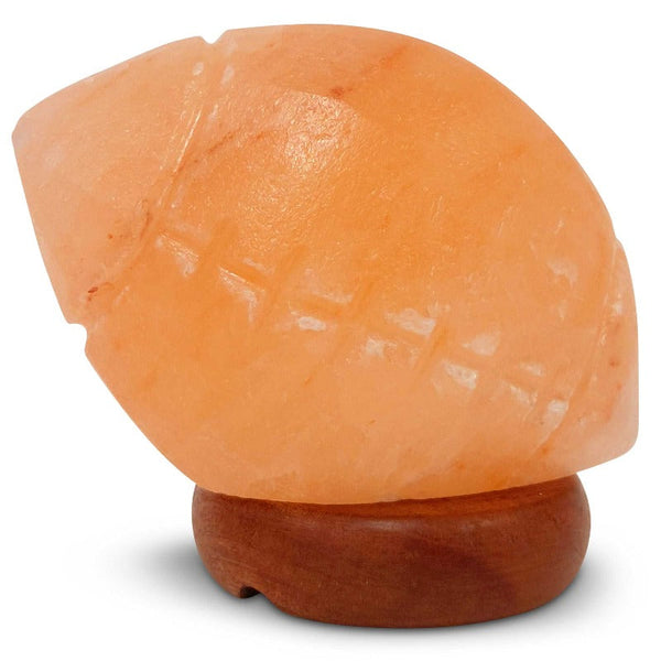 Orku 12V 12W Rugby Himalayan Pink Salt Lamp Carved Footy Rock Crystal Light Bulb On/Off Lamps