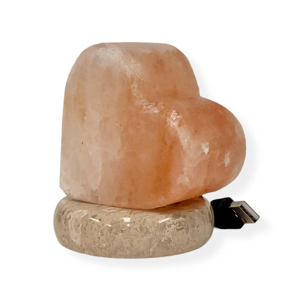 Orku Usb Himalayan Salt Lamp Heart Love Carved Shape Pink Crystal Rock Led Light Lamps