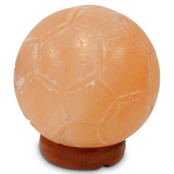 Orku 12V 12W Soccer Himalayan Pink Salt Lamp Carved Ball Rock Crystal Light Bulb On/Off Lamps