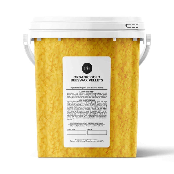 Orku 500G Tub Organic Beeswax Pellets Pharmaceutical Cosmetic Candle Yellow Wax Candle & Soap Making Kits