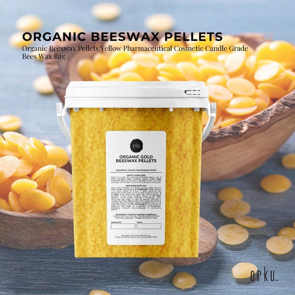 Candle & Soap Making Kits Orku 500G Tub Organic Beeswax Pellets Pharmaceutical Cosmetic Candle Yellow Wax