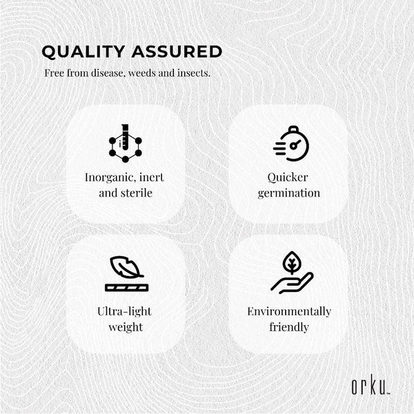 Orku 20L Perlite Coarse Premium Soil Expanded Medium Plants Hydroponics Hydroponic Growing Kits