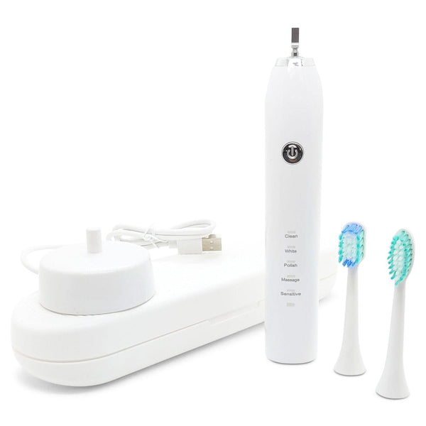 Electric Toothbrushes Orku Sonic Electric Toothbrush White Usb Wireless Charging Smart 5 Modes 2 Heads Case