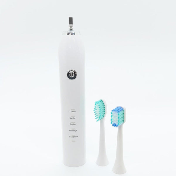 Orku Sonic Electric Toothbrush White Usb Wireless Charging Smart 5 Modes 2 Heads Case Electric Toothbrushes