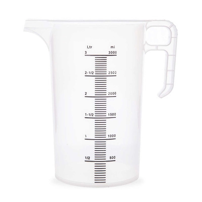 Kitchee 3L Measuring Jug Heavy Duty Clear Plastic Propylene Food Grade Bpa 5 Pro Jug Measuring Cups Jugs & Spoons