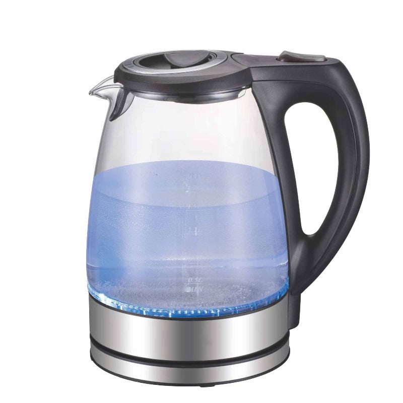 Kitchee 1.7L Electric Glass Kettle Led Blue Light 360 Automatic Cordless Water Boiling Jug Kettles