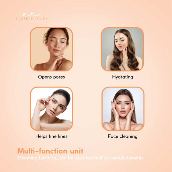 Ellie & Ruby Facial Steamer And Magnifying Lamp 2In1 Beauty Machine Face Spa Magnifier Stand Facial Cleansing Devices