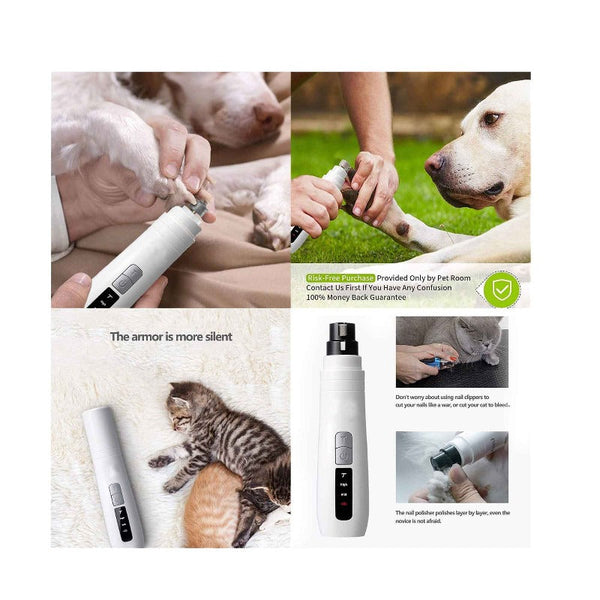 Pet Nail Grinder Dog Cat Electric Trimmer Turbo Usb Rechargeable Claw Filer N9 Dog Grooming