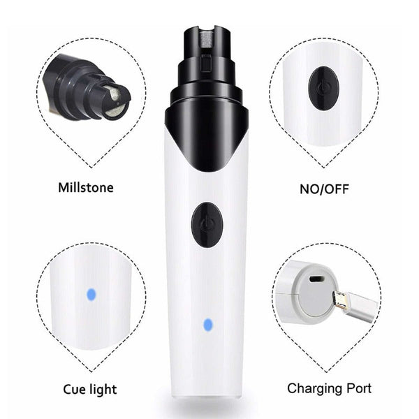 Pet Nail Grinder Dog Cat Electric Trimmer Rechargeable Clipper Claw Filer N8 Dog Grooming