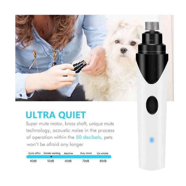 Pet Nail Grinder Dog Cat Electric Trimmer Rechargeable Clipper Claw Filer N8 Dog Grooming