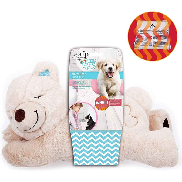 All For Paws Puppy Warm Toy Bear Dog Heat Pack Comfort Plush Soft Toys Feeling Sleep Aid Afp Dog Toys