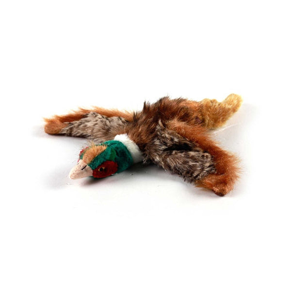 All For Paws Dog Plush Toy Pheasant Squeaky Interactive Small Life Like Bird Puppy Play Dog Toys
