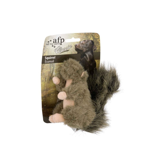 All For Paws Dog Plush Toy Squirrel Squeaky Interactive Small Life Like Pet Puppy Play Dog Toys