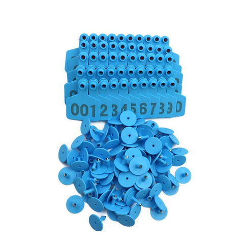 1 100 Cattle Number Ear Tags 5X4cm Set Small Blue Pig Goat Livestock Label Livestock Ear Tags
