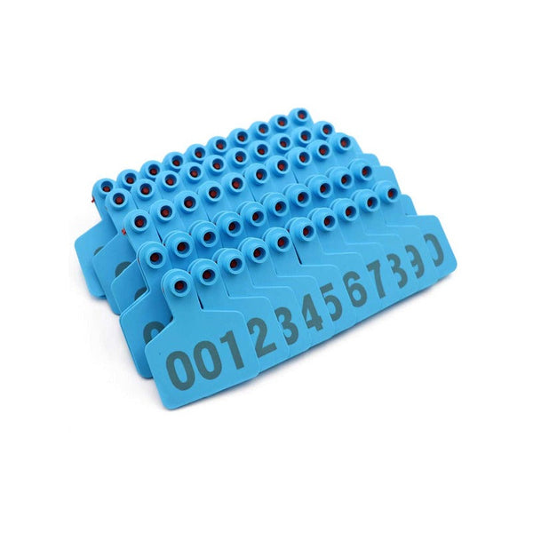 1 100 Cattle Number Ear Tags 5X4cm Set Small Blue Pig Goat Livestock Label Livestock Ear Tags