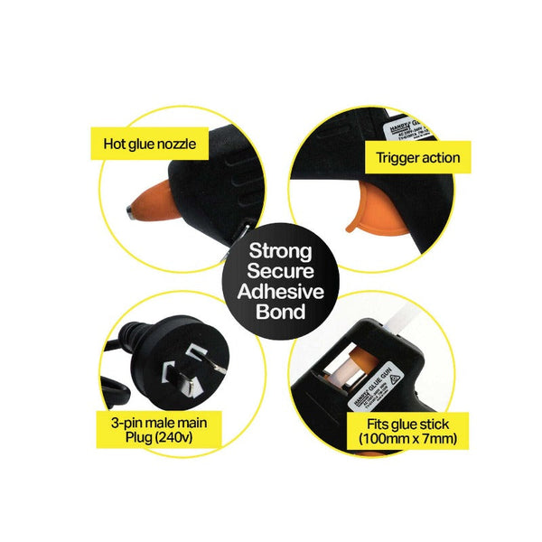 Handy Hardware 40W Hot Glue Gun Saa Rcm Craft Adhesive 2X 11Mmx100mm Sticks Glue Guns & Sticks