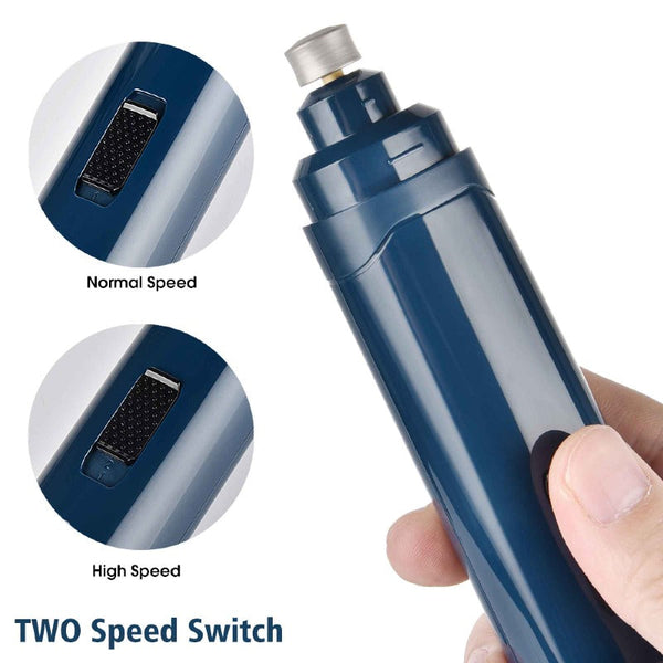 Led Light Pet Nail Grinder Dog Cat Electric Trimmer 2 Speed Rechargeable Filer Dog Grooming