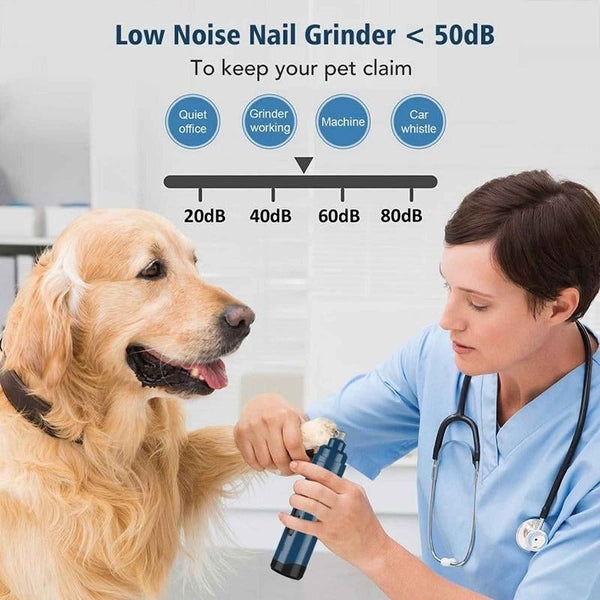 Led Light Pet Nail Grinder Dog Cat Electric Trimmer 2 Speed Rechargeable Filer Dog Grooming