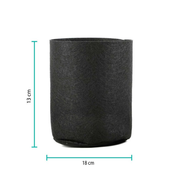 6 Pck 1 Gallon Fabric Flower Pots 3.8L Garden Planter Bags Black Felt Root Pouch Baskets Pots Window Boxes