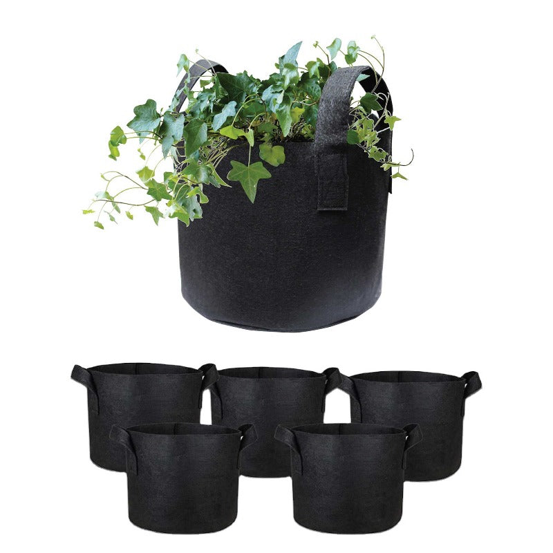 Baskets Pots Window Boxes Rooster Farms 6 Pck 10 Gallon Fabric Flower Pots 38L Garden Planter Bags Black Felt Root Pouch