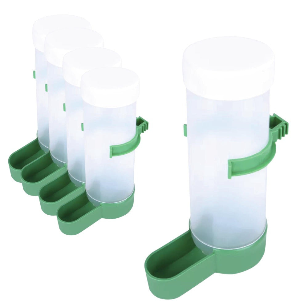 5X Bird Cage Food Dispenser Feeder Automatic Pet Parrot Budgie atiel Aviary Feeders