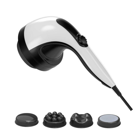 Orku Handheld Vibration Massager Black 4 Interchangeable Heads Speed Massagers