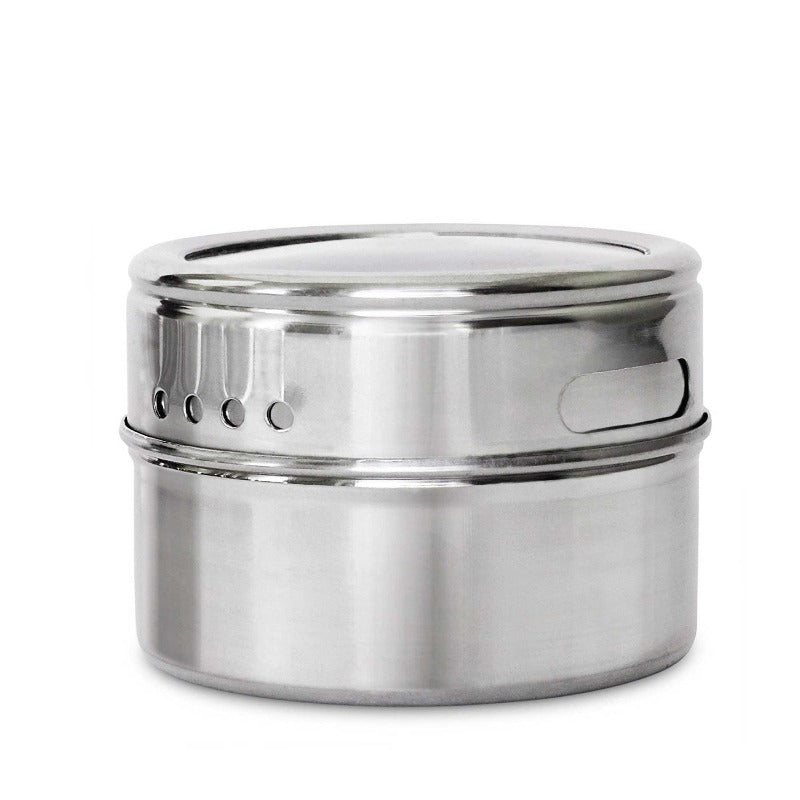 Kitchee 150G Magnetic Spice Jar Stainless Steel Tins Herb Seasoning Storage Container Spice Jars & Racks