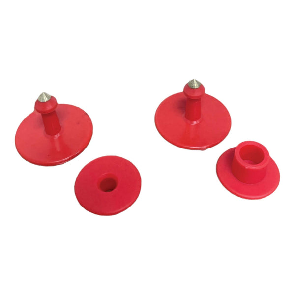 100X Cattle Ear Tags Set Round Red Blank Pig Sheep Goat Cow Livestock Label Livestock Ear Tags