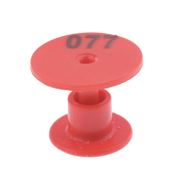 1 100 Cattle Number Ear Tag Set Round Red Pig Sheep Goat Livestock Label Livestock Ear Tags