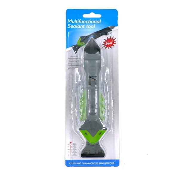 Tooleroo 5 In 1 Multifunctional Sealant Plastic Caulking Applicator Scraper Tiling Accessories