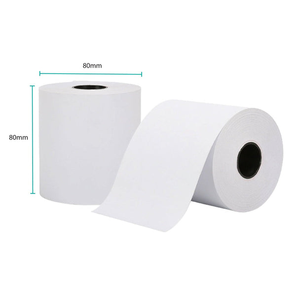 Tooleroo 5X Thermal Paper Rolls 80X80mm 47.5M Register Eftpos Pos Receipt Bulk Paper Products