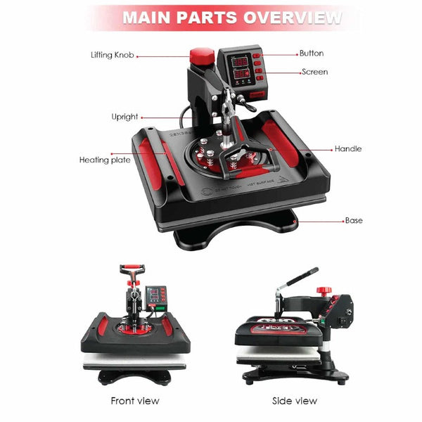 Tooleroo 8 In 1 Combo Heat Press Diy Hobby Craft Logo Transfer Hvt Sublimation Printing Craft Printmaking