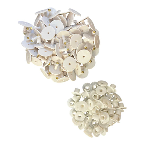 1 100 Cattle Number Ear Tag Set Round White Pig Sheep Goat Livestock Label Livestock Ear Tags